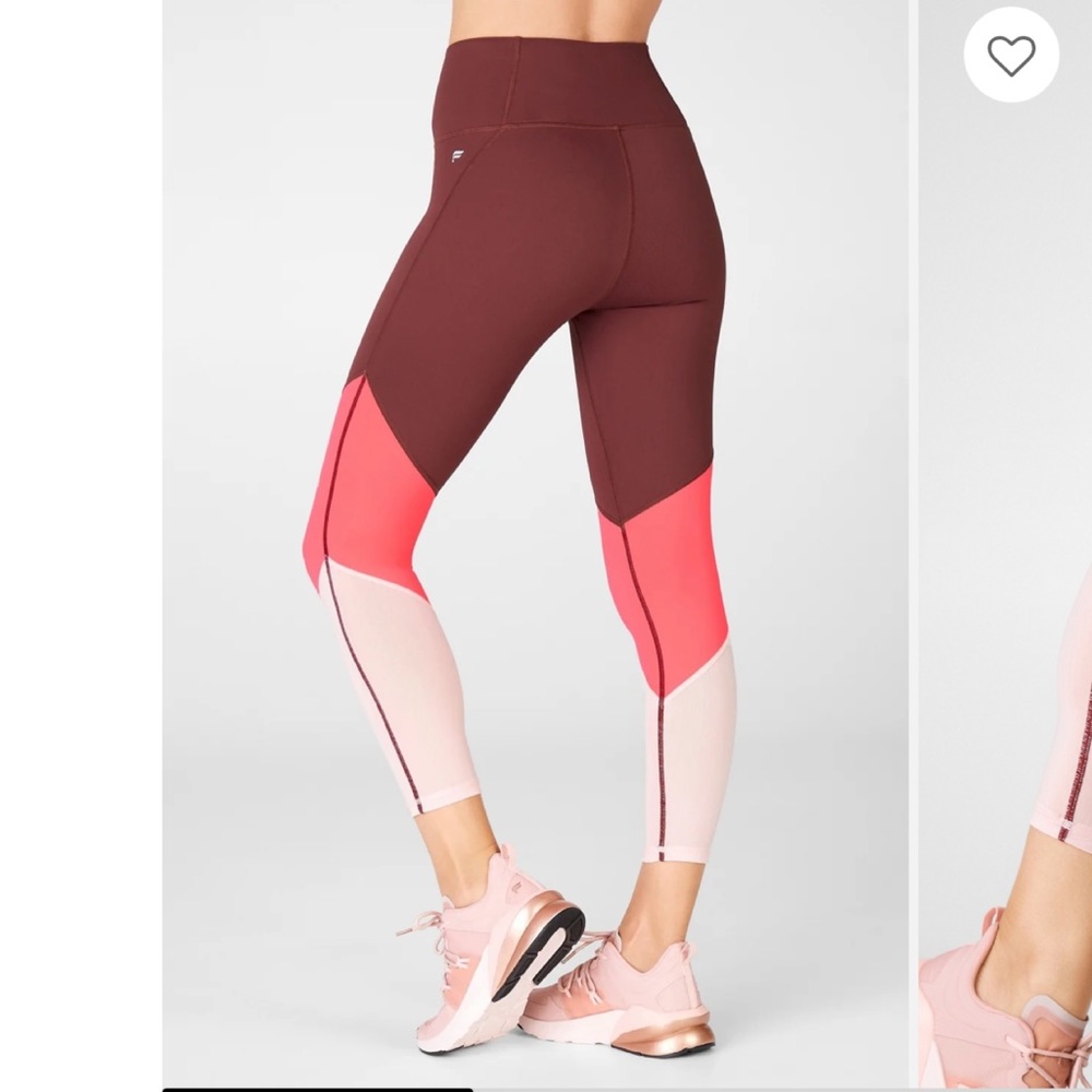 🆕 Fabletics Color-Block Zone High-Waisted 7/8 Leggings - Fitness PowerHold